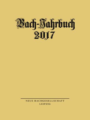 cover image of Bach-Jahrbuch 2017